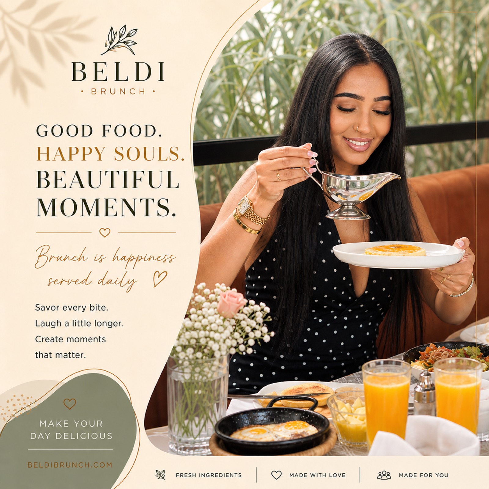 Affiche Beldi Brunch : good food, happy souls, beautiful moments
